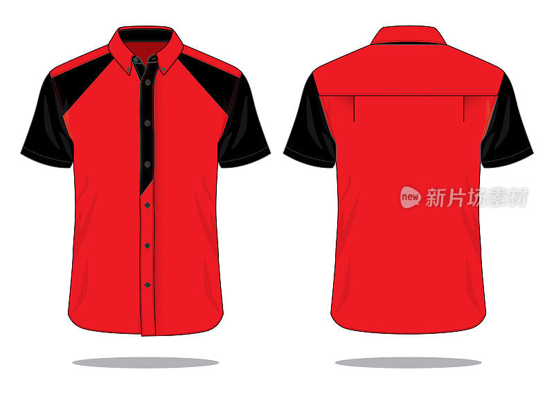Uniform Shirt Design Vector (Red / Black)